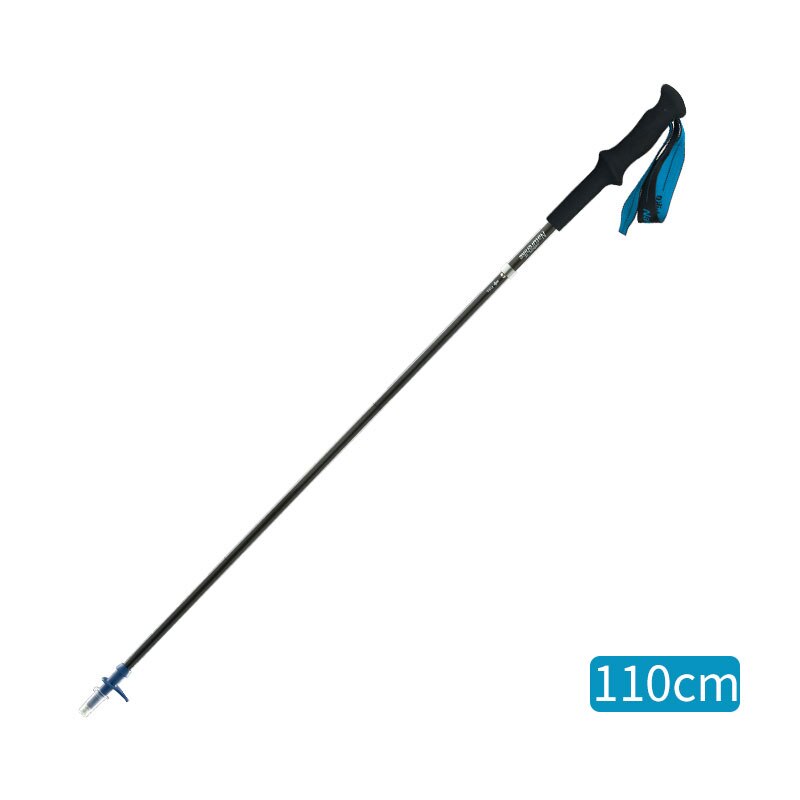 Naturehike Ultralight 4-sections Foldable Adjustable Trekking Poles Carbon Fiber Walking Hiking Sticks: Blue 110cm