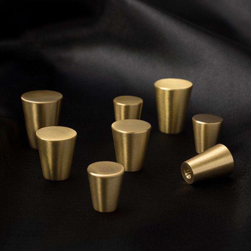 Pure Brass Door Handle with Screw Wardrobe Cabinet Drawer Knobs Pull Handle Furniture Hardware 15x17mm,15x20mm,18x20mm,20x25mm