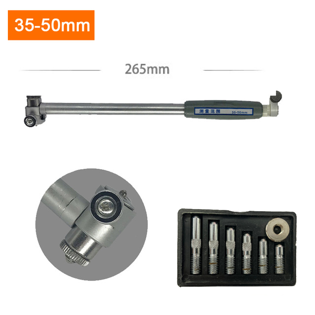 50-160mm Inner Diameter Bore Gauge Measuring Rod + Probe (no indicator) Accessories Inner Diameter Gauge 10-18mmMeasurement Tool: 35-50mm