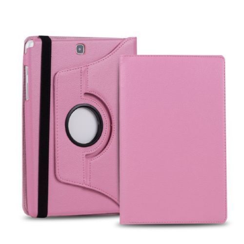 Rotating Case For Samsung Galaxy Tab A 9.7 inch SM-T550 SM-T555 SM-P550 SM-P555 tablet cover For Samsung Galaxy Tab A 9.7 case: Pink