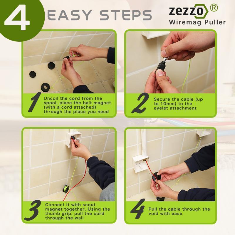 Zezzo WireMag Puller Magnetic Threader Snap Wire Guider 6M Cable Through Aiding Tools Cable Puller for Wiring In Stock