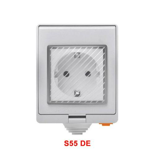 SONOFF S55 Wi-Fi Smart IP55 prise de étanche pour Android IOS pour Google Wifi commutateur maison interrupteur mural automatisation intelligente: DE MODEL
