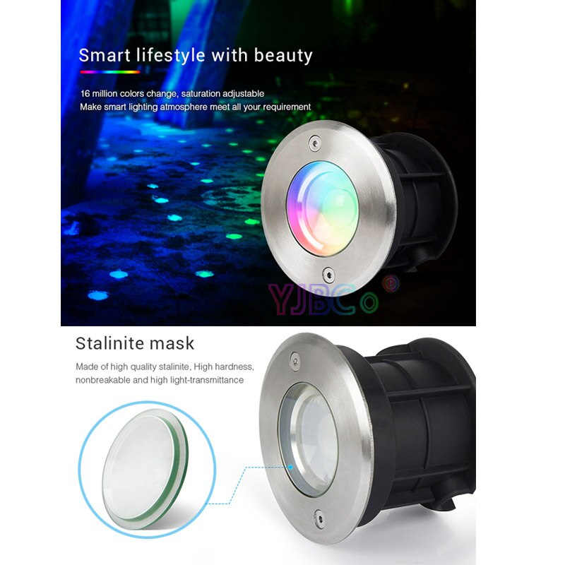 Miboxer Rgb + Cct Led Ondergrondse Licht SYS-RD1 SYS-RD2 5W 9W Ondergeschikte Lamp Waterdicht Spotlight Outdoor Light Remote controle