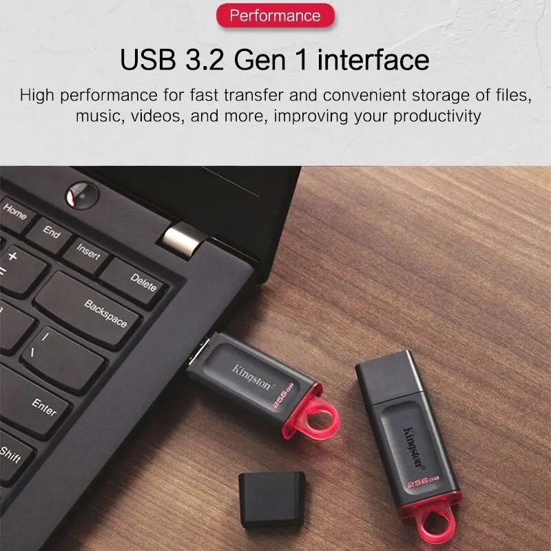 Kingston Pen Drive USB Flash Drives DTX Pendrive 64GB 128GB 256GB High Speed USB3.2 Flash Disk Mini Key Memory Stick 3.0
