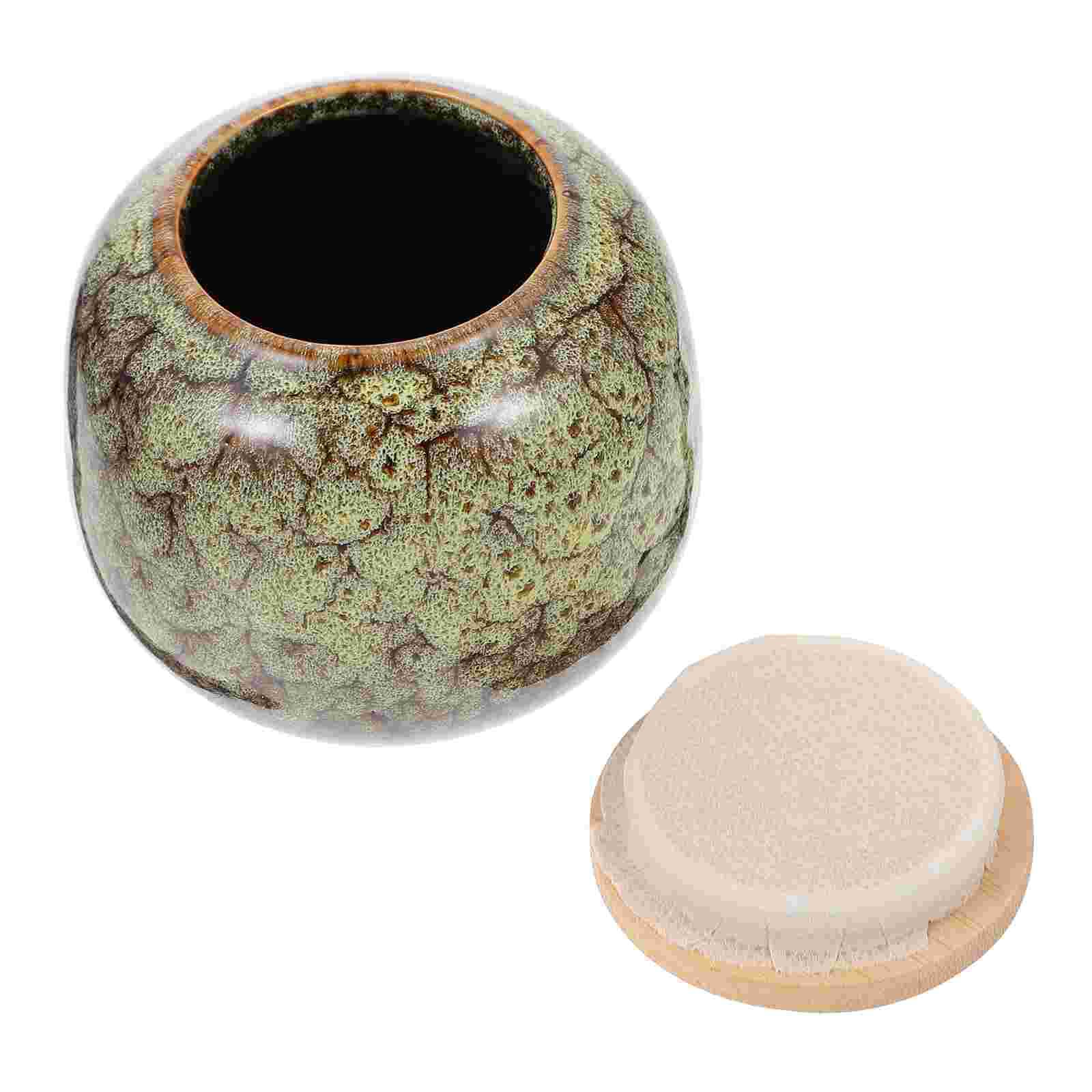 Ceramic Tea Jar Storage Tank Tea Sealed Jar Tea Leaves Organizer for Home Use: Yellow