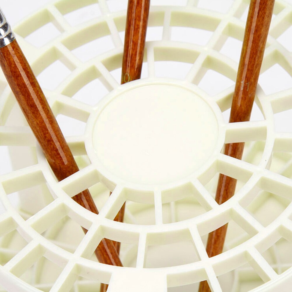 Round Pencil Home Stationary Artist Pen Stand Office Drawing Multi Hole Makeup Brushes Solid Portable School Paint Brush Holder