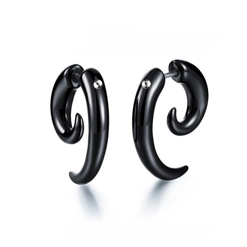 Pendientes de acero inoxidable con forma de cruz para hombre y mujer, aretes, estilo gótico, Punk, 1 par: Style 8