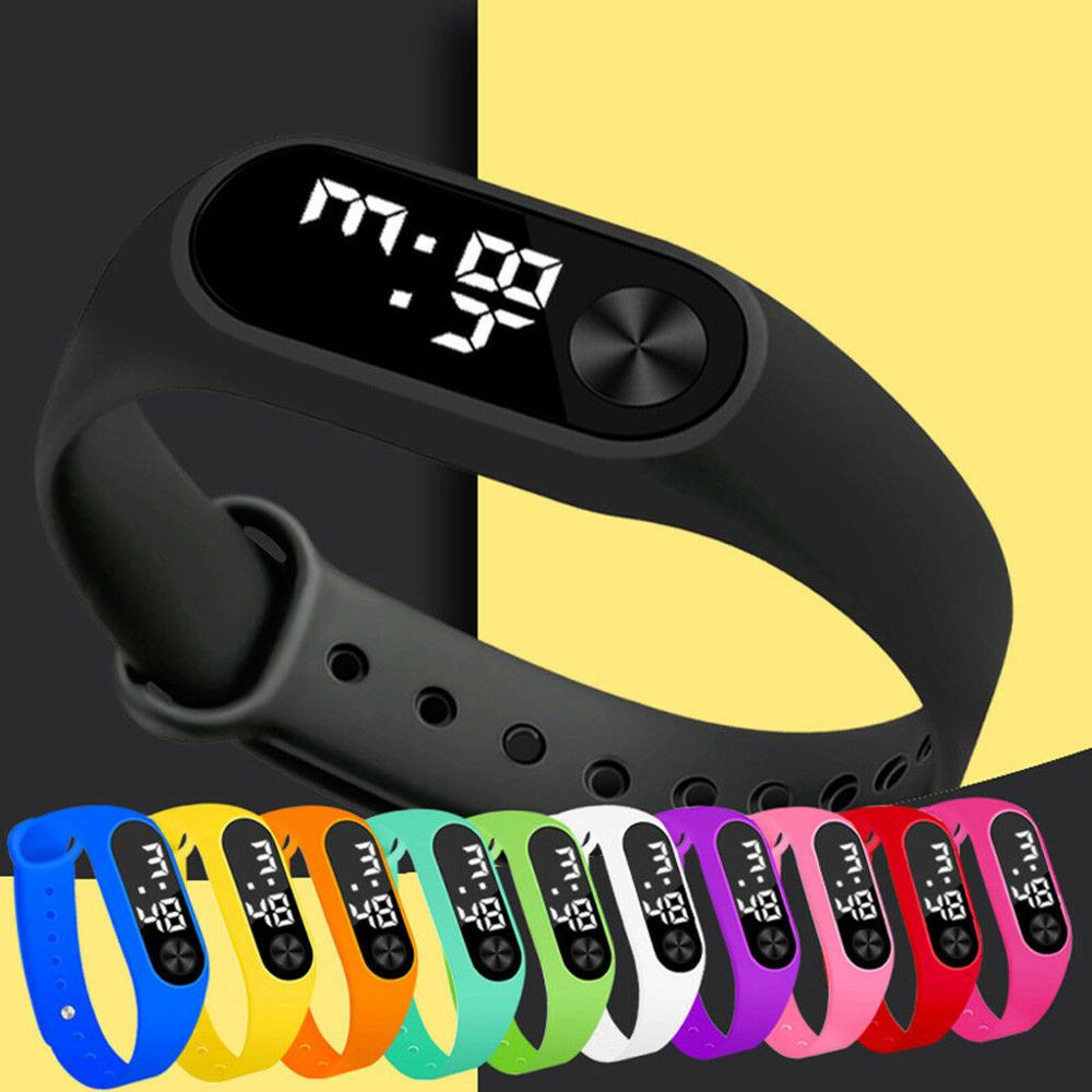 Digital LED Sports Watch Unisex Silicone Band Wrist Watches Men Women