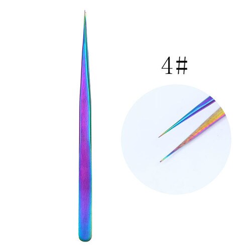 1PC Angled Slanted Eyebrow Tweezers Stainless Steel Face Hair Removal Eye Brow Trimmer Eyelash Clip Cosmetic Beauty Makeup Tool: 04