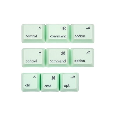 OEM Dye Sublimation Keycaps for Apple Key MAC Key Supplement Command Key Option Key Control Key Supplement /Replacement Keycapss: light green