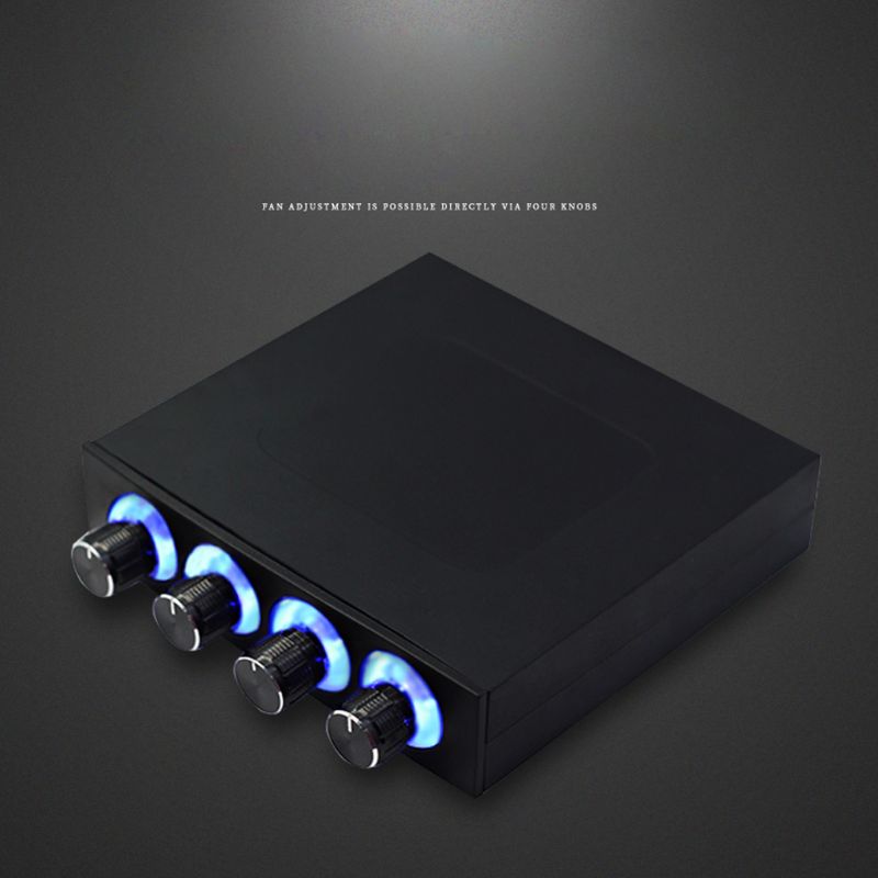 3.5-inch PC HDD 4-channel speed computer fan controller with LED controller front panel for automotive electrical control