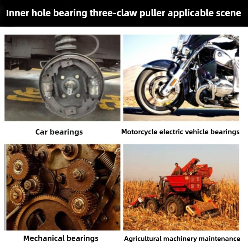 Laakerin ulosvetäjä työkalusarja irrotin kolmikynsinen ulosvetäjä autonkorjauksen purkutyökalu työtä säästävä auton laakerin poisto autotarvikkeet