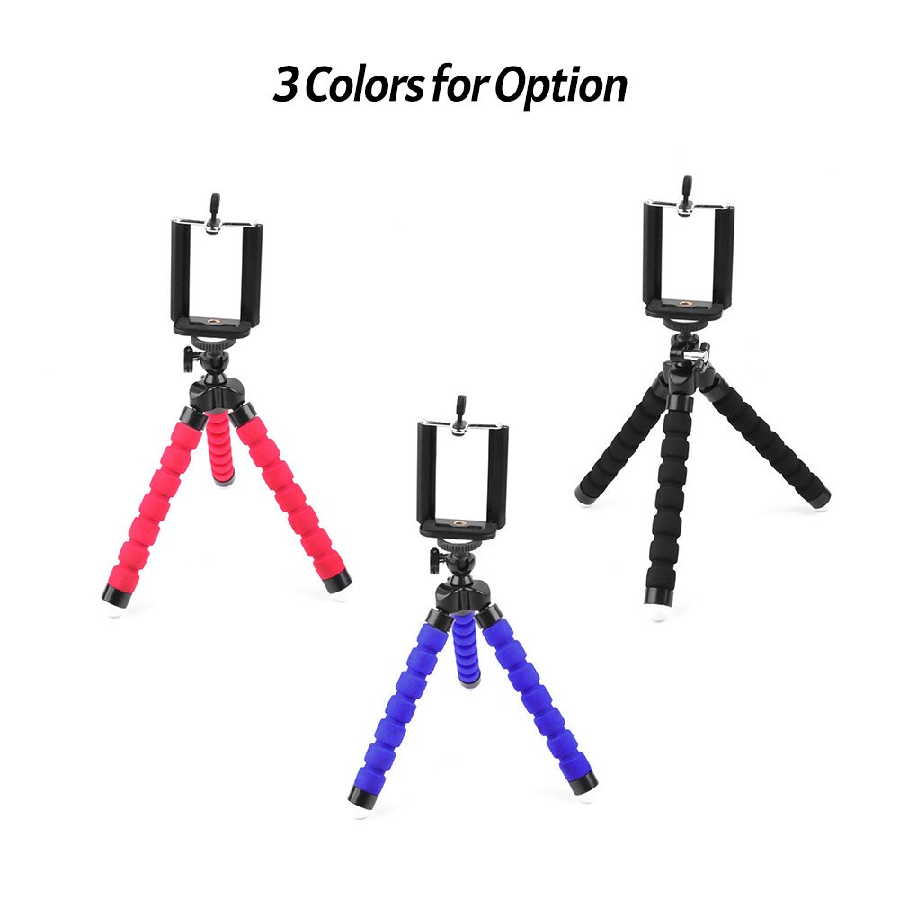 Sponge tripod octopus bracket small lazy mobile phone holder portable mobile phone universal bracket plus mobile phone clip