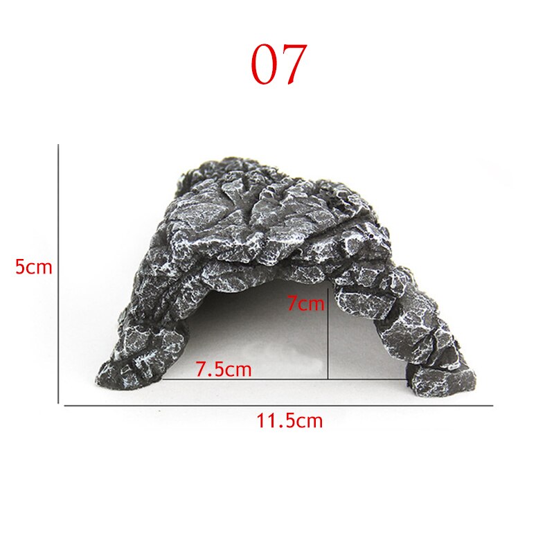 Aquarium Turtle Reptile Hiding Habitat Basking Hide Habitat Decor Reptiles Terrarium Aquarium Landscaping Fish Hiding Cave: 7