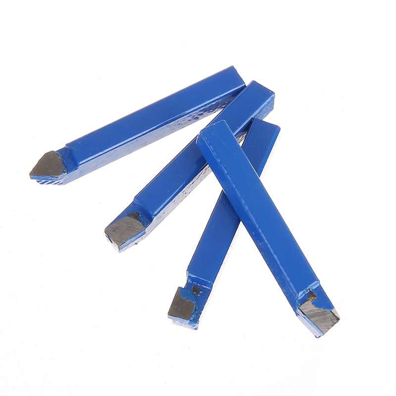 10 stücke Blau Hartmetall Drehmaschine Cutter Werkzeug bisschen 1/4 "Metall Spitze Gekippt Cutter einstellen Für Härte CNC Drehen Fräsen werkzeug Schweißen bisschen