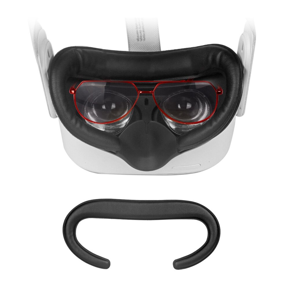 Gesichtsauflage aus pu-leder und schaumstoff für oculus quest 2 , ersatz-komfortlinsenabdeckung, zubehör für oculus quest 2