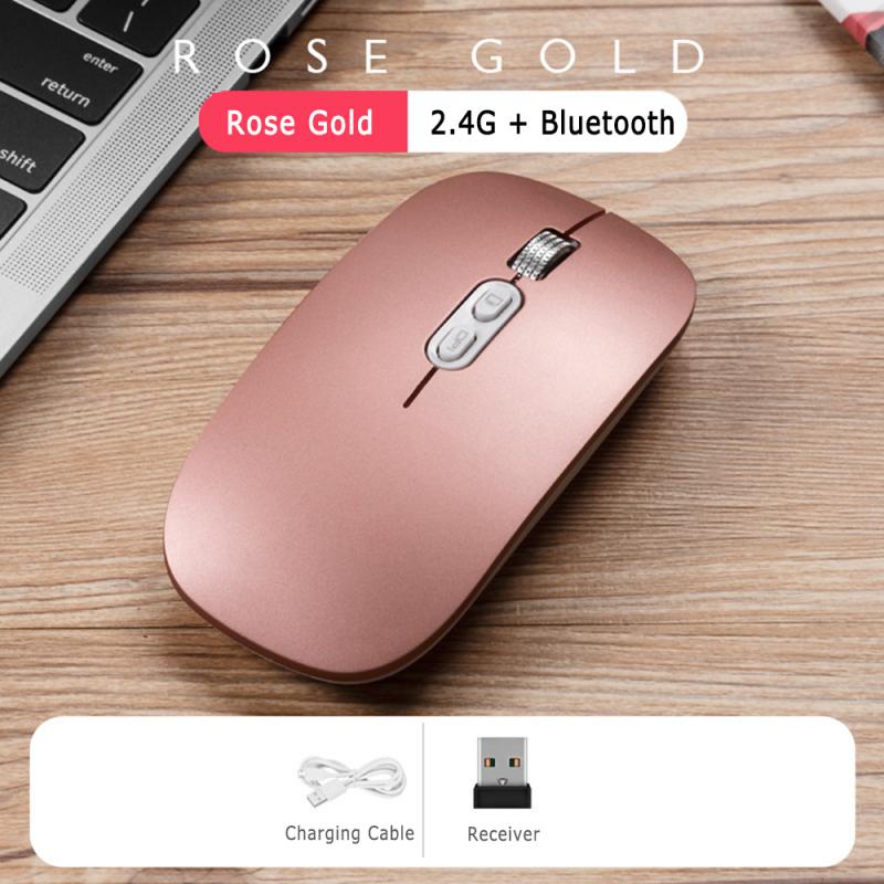 1600 DPI USB Optical Wireless Computer Mouse Bluetooth Mouse 2.4GHz Receiver Rechargeable Ergonomic Mouse For PC Laptop: 04
