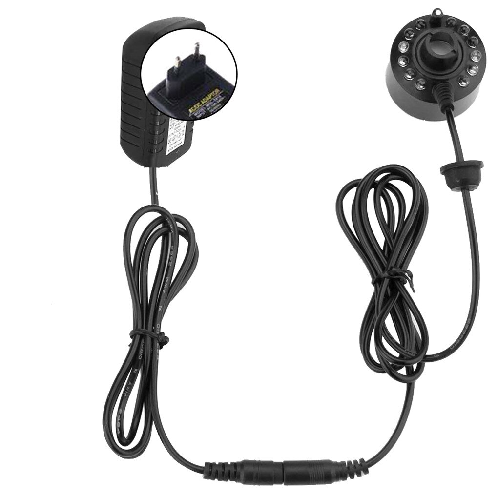 12Led Ultrasonic Humidifier Mist Maker Fogger Nebulizer Water Fountain Pond Atomizer Head Air Humidifier Diffuser: EU Plug