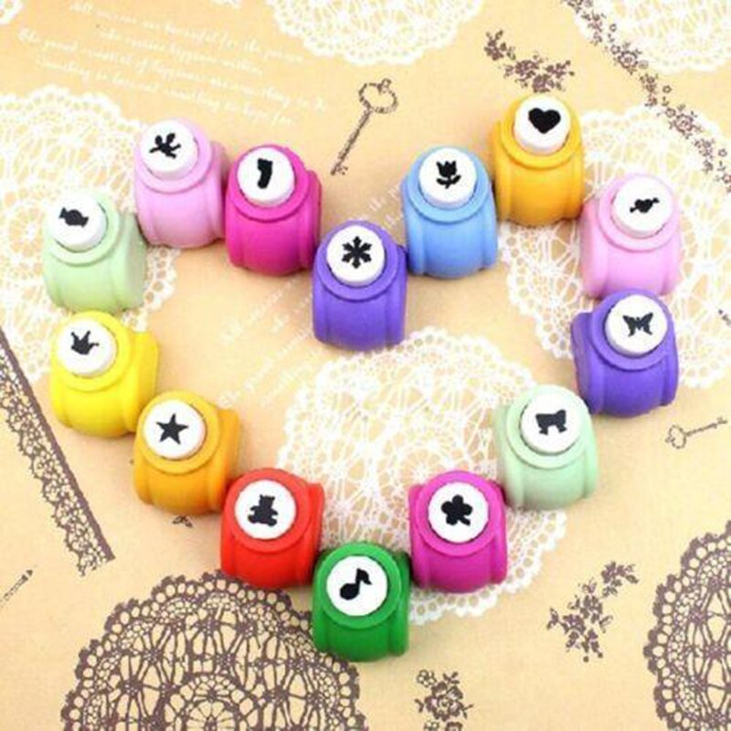 10 Stks/partij Kid Kind Mini Paper Punch Voor Scrapbooking Punch Diy Cutter Tag Card Craft Punch Hole Cutter Tool Willekeurig