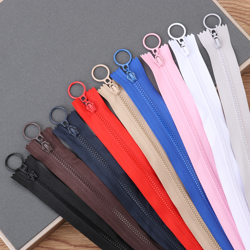 Uds 25cm cremalleras invisibles DIY de Nylon de bobina cremallera para costura Ropa Accesorios anillo de tiro de cremallera Slider la cabeza para DIY de prendas de vestir