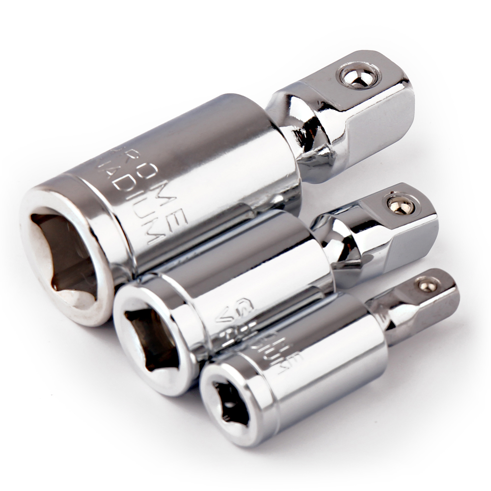 1/4" 3/8" 1/2" Universal Joint Set Ratchet Angle Extension Bar Socket Adapter Manual and Pneumatic Bendable Adapter Socket Tools