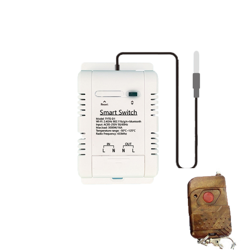 Inteligentny przełącznik temperatury Tuya 16A 3000W z monitorowaniem zużycia energii Inteligentny termostat RF433 kompatybilny z Alexa: Bundle2