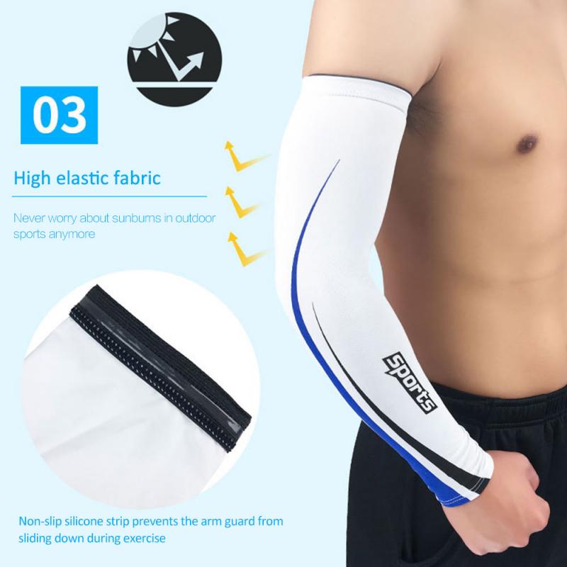 2 pcs Arm Sleeves Ice Fabric Sun UV Protection Cooling Warmer Arms Sleeve Summer Sun Cool Outdoor Cuff Cover Arm Sleeve Unisex