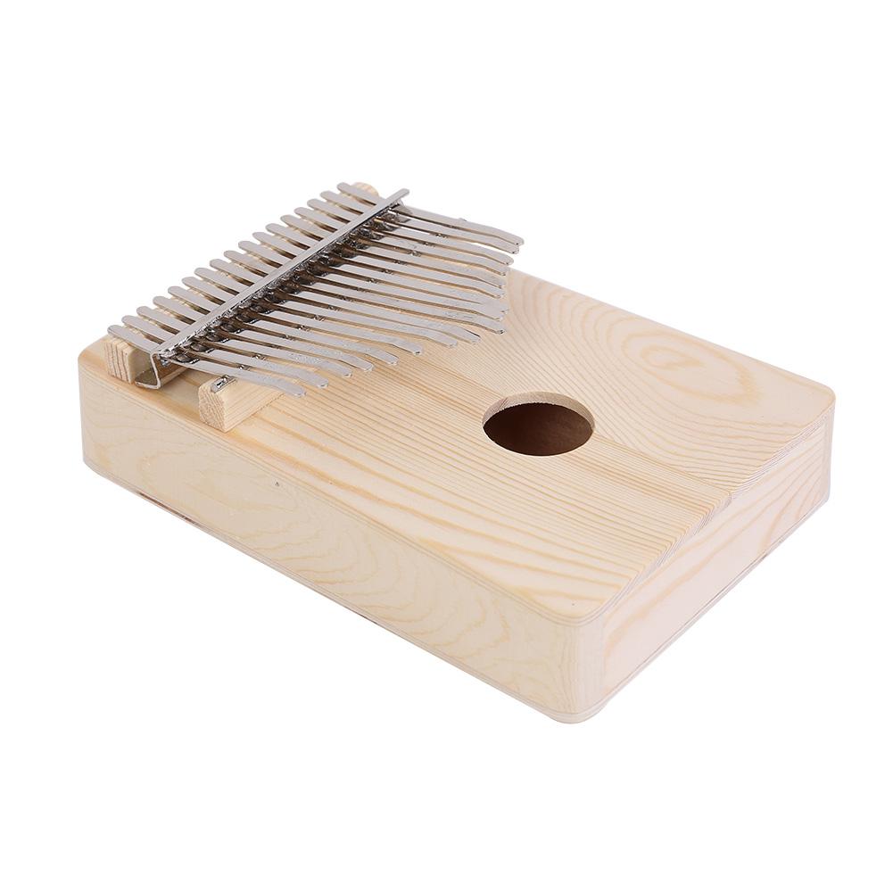 17 Key Kalimba Thumb Finger Piano African DIY Wooden White Embryo Sanza Mbira Kalimba Play with Guitar Wood Musical Instruments