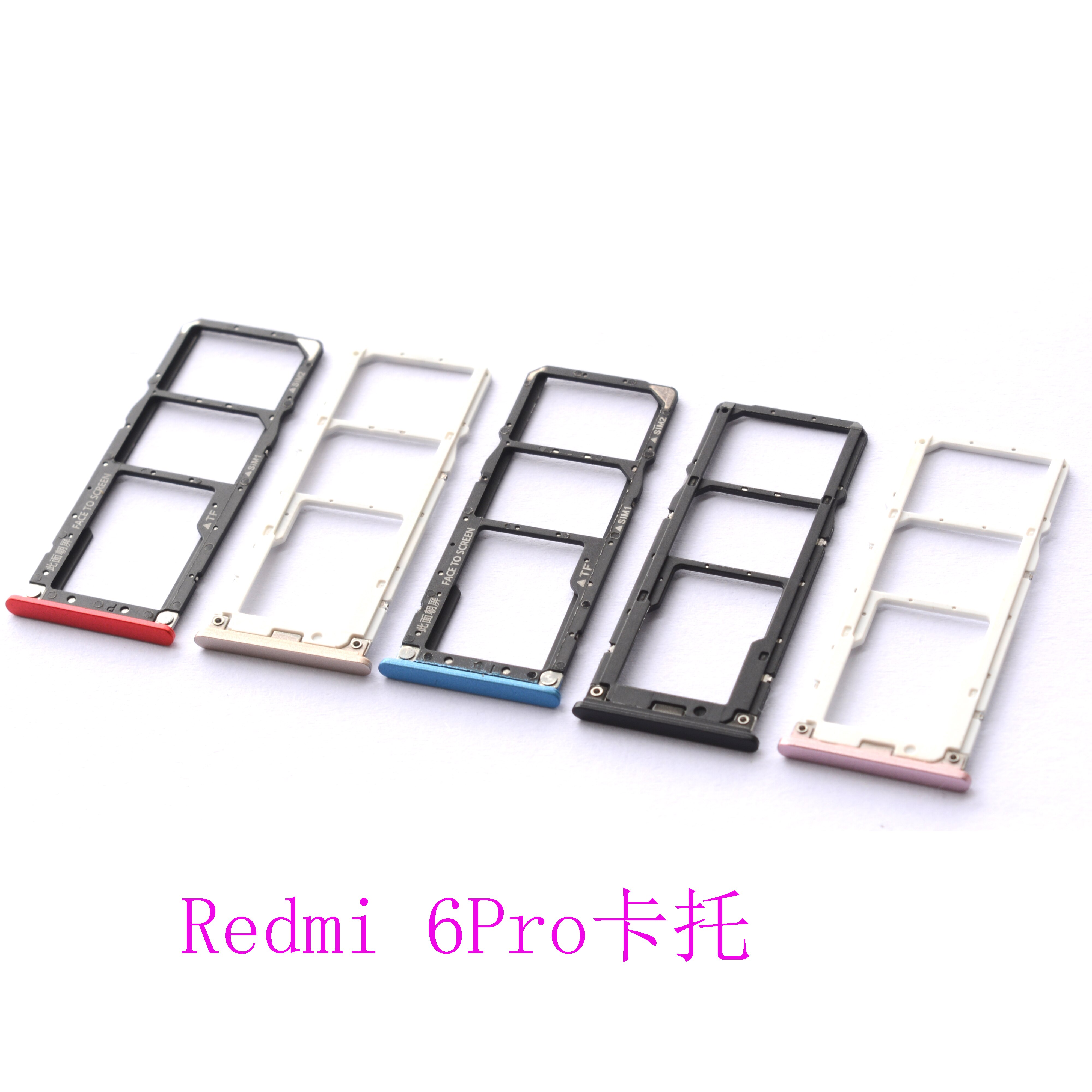 SIM Card Tray Holder Adapter For Xiaomi Redmi Red Rice 6pro Sim Card Reader Slot Socket Repair for redmi 6pro with tool