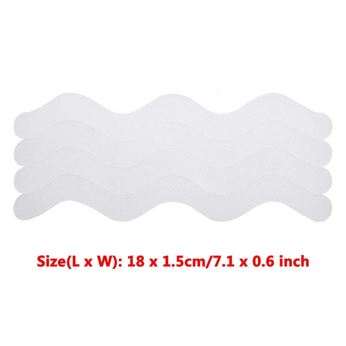 24Pc Bathroom Safety Stickers Antislip Transparent Wave Shaped Bathtub Strips Soft PEVA Bath Shower Treads Non Slip Floor Decals