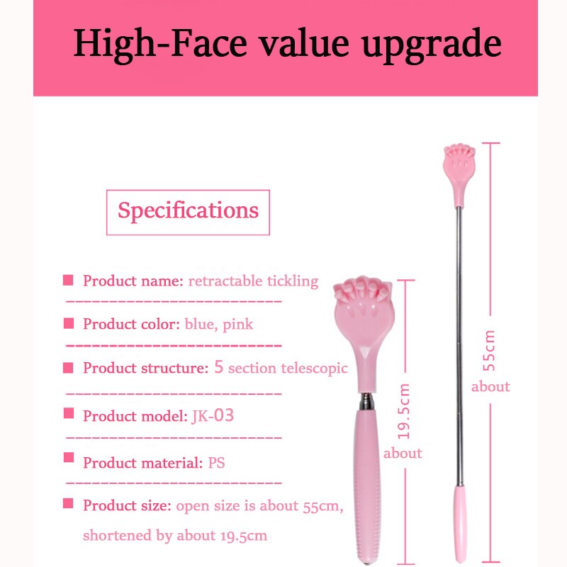 Extendable Back Scratcher Telescopic Scratching Hand Back Carding Stick For Itch Massager Body Grab Relax Scraper For Tickle