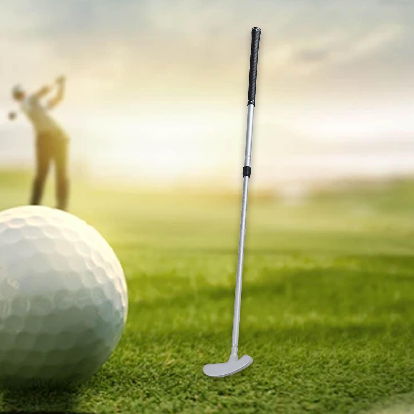 Herramientas de Putter de Golf, Mini palos de Golf para golfistas diestros y zurdos, Putter bidireccional portátil para hombres y mujeres, entrenamiento de aleación de aluminio: BLANCO