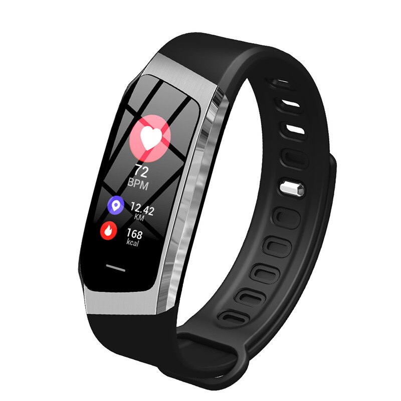 Montre connectée de Sport pour Xiaomi, Bracelet de Sport pour hommes et femmes, écran tactile, tension artérielle, étanche, pour natation,: Black and Silver