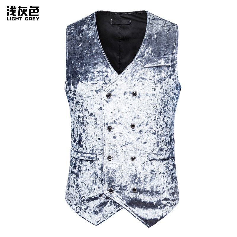 Miamoom business casual vest vest mænd ærmeløs jakkesæt vest herre tøj: Lysegrå / Xxl