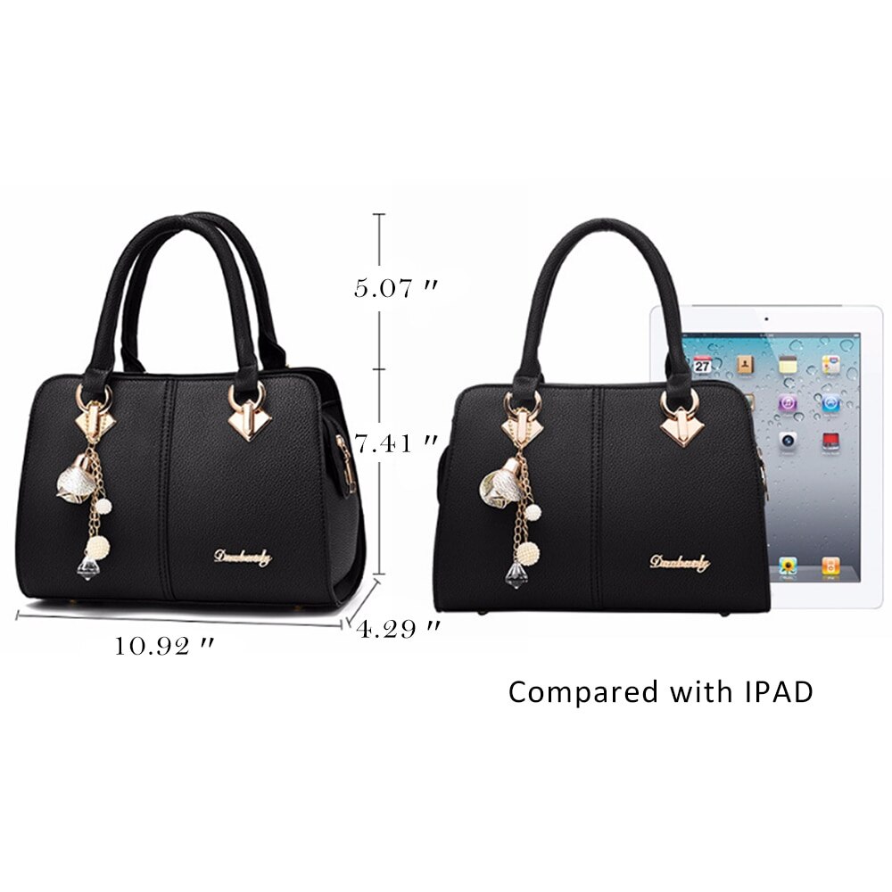 Kvinners håndvesker dusk pu lær totes bag topphåndtak crossbody bag skulderveske dame enkel stil håndvesker