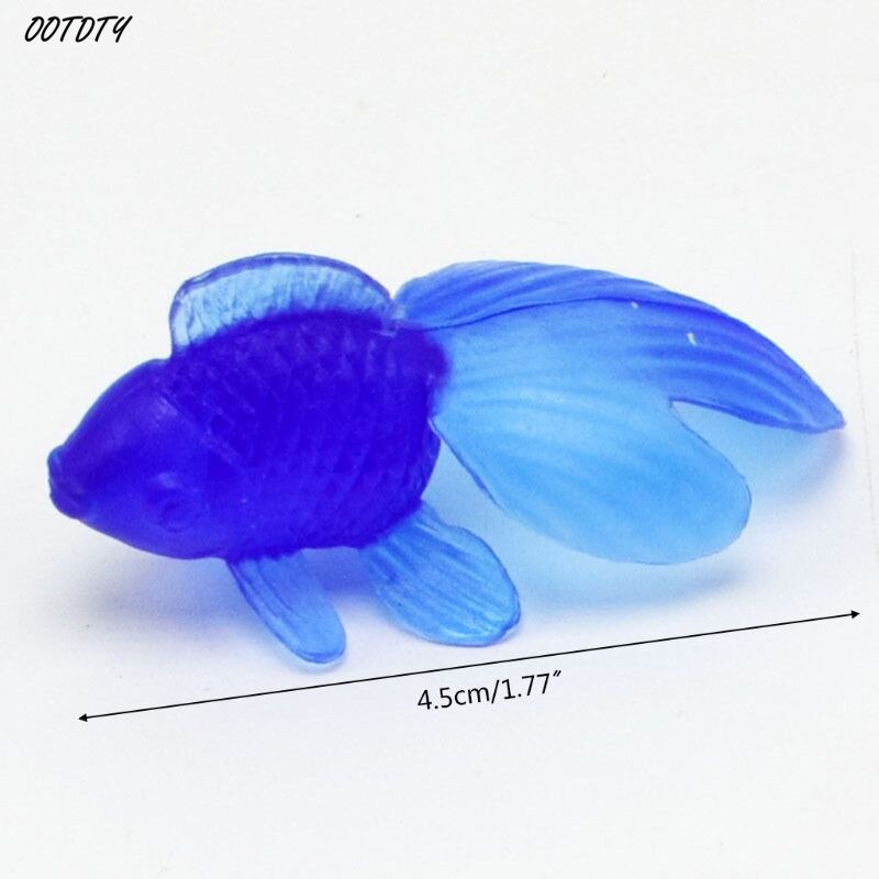 50Pcs/bag Kids Toy PVC Plastic Simulation Small Goldfish Lifelike Gold Fish Model for Children Bath Water Beach Toys