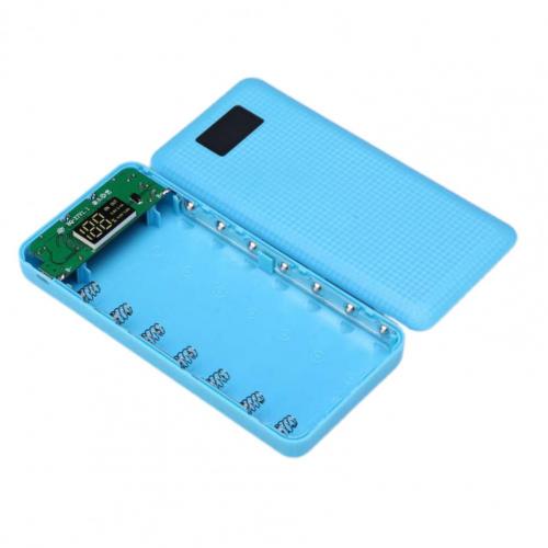 Power Bank Nesting Solderless Handwork LED Display Screen 7x18650 Power Bank DIY Shell for Mobile Charger: Purple