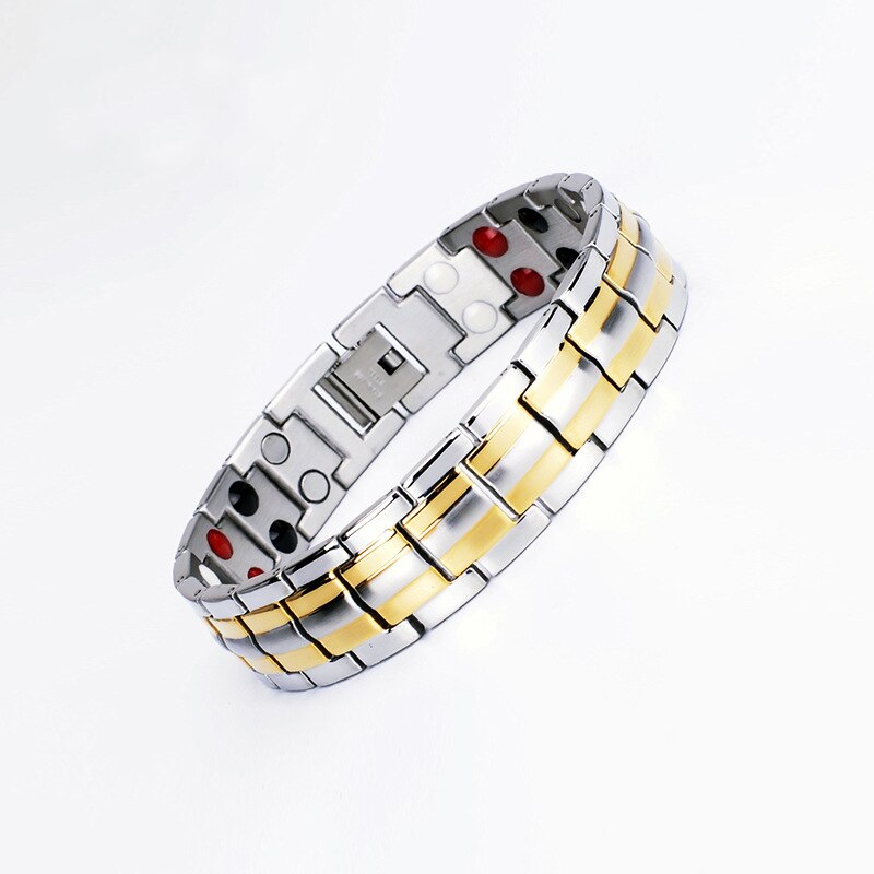 Hapiship Healthy Energy Bracelet 316L Stainless Steel Men Therapy Care Magnetic Bracelet Power Bangle Birthday TST246