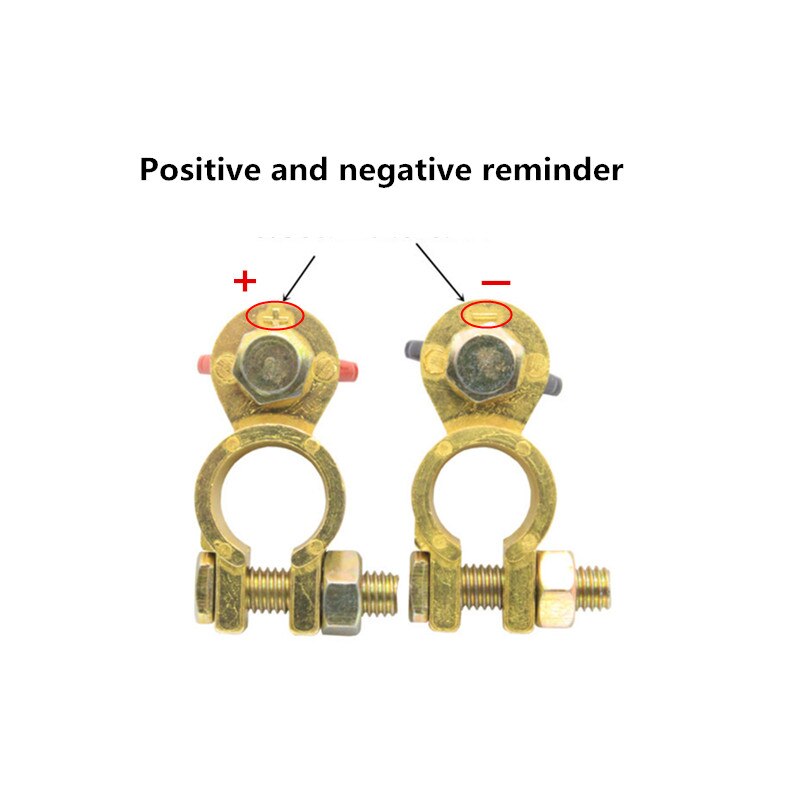 2 Pcs Copper Battery Terminal Connector Car Top Post Battery Terminals Quick Release Wire Cable Clamp Disconnect Cutoff Switch