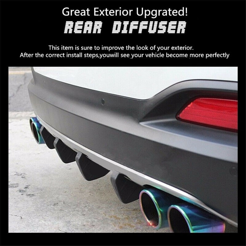 4 Pcs Carbon Style Universal Car Rear Lower Bumper... – Vicedeal