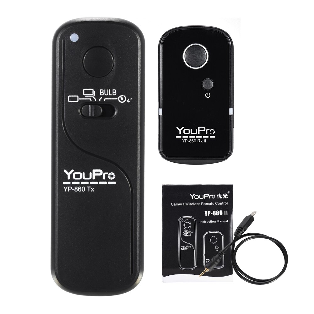 YouPro YP-860 S2 2.4G Wireless Remote Control Shutter Release Transmitter Receiver for Sony A58 A7R A7 A7II A6000 DSLR Cameras