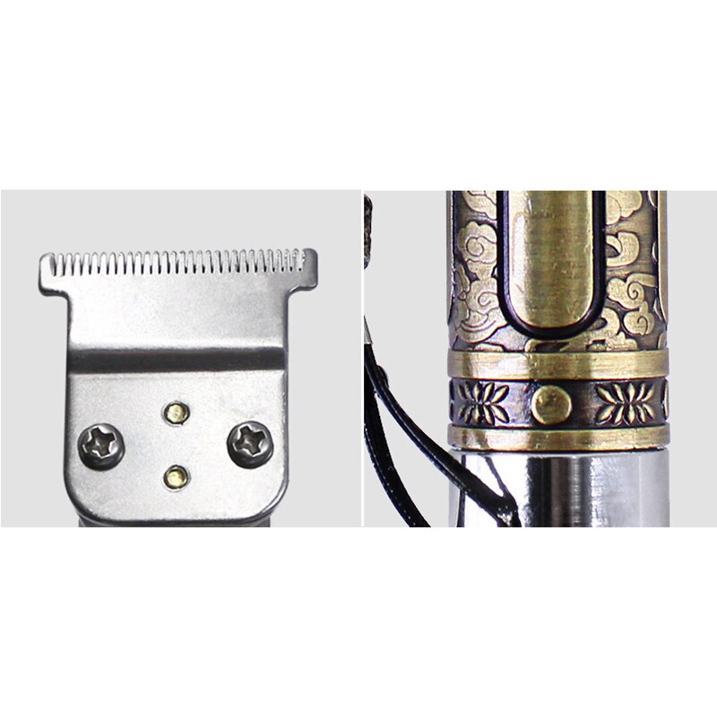 Electric Pro T-Outliner Trimmer Men Hair Clipper Carving Carbon Fiber Metal Powerful Hair Cutter for Men