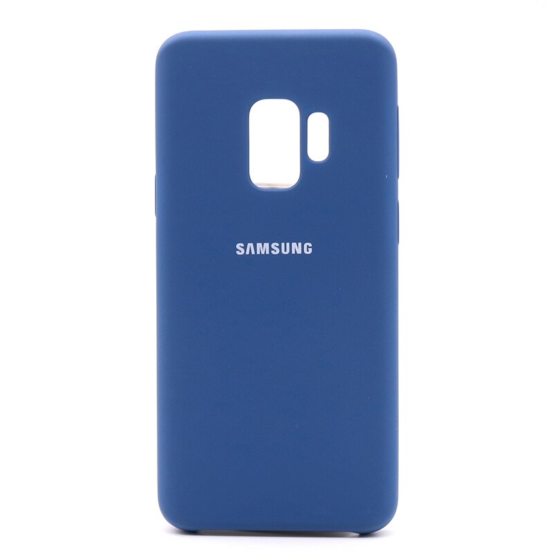 Samsung S9 più la Cassa Del Silicone Della Copertura Posteriore Originale di 100% g9650 9500 Del Silicone Protegge La Fotocamera Morbido Anti-usura di Usura di Protezione caso: For Galaxy S9 / Blue