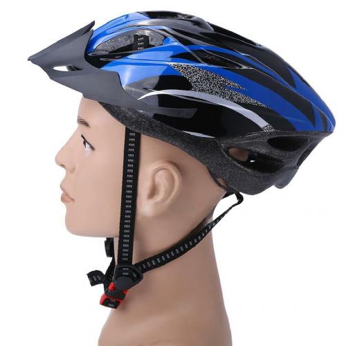 Adjustable Streamline Outdoor Sports Cycling Mountain Bike Bicycle Safety Helmet Road Mountain Helmets Safety Cap: Blue