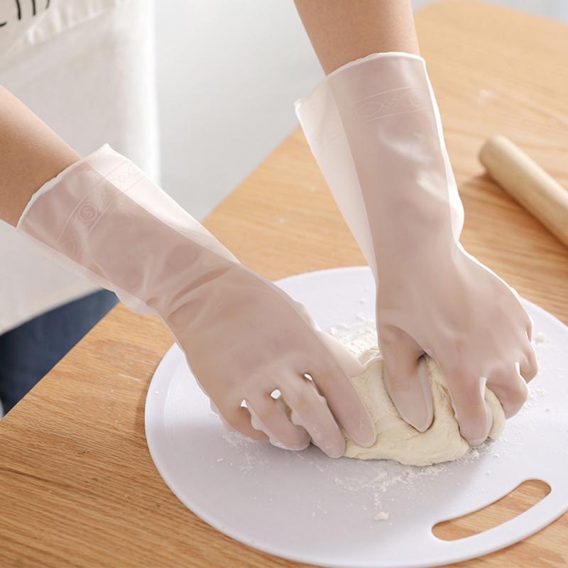 10pairs Disposable Waterproof Gloves PVC Thin Rubber Gloves Anti Dust Kitchen Solid Color Gloves Unisex