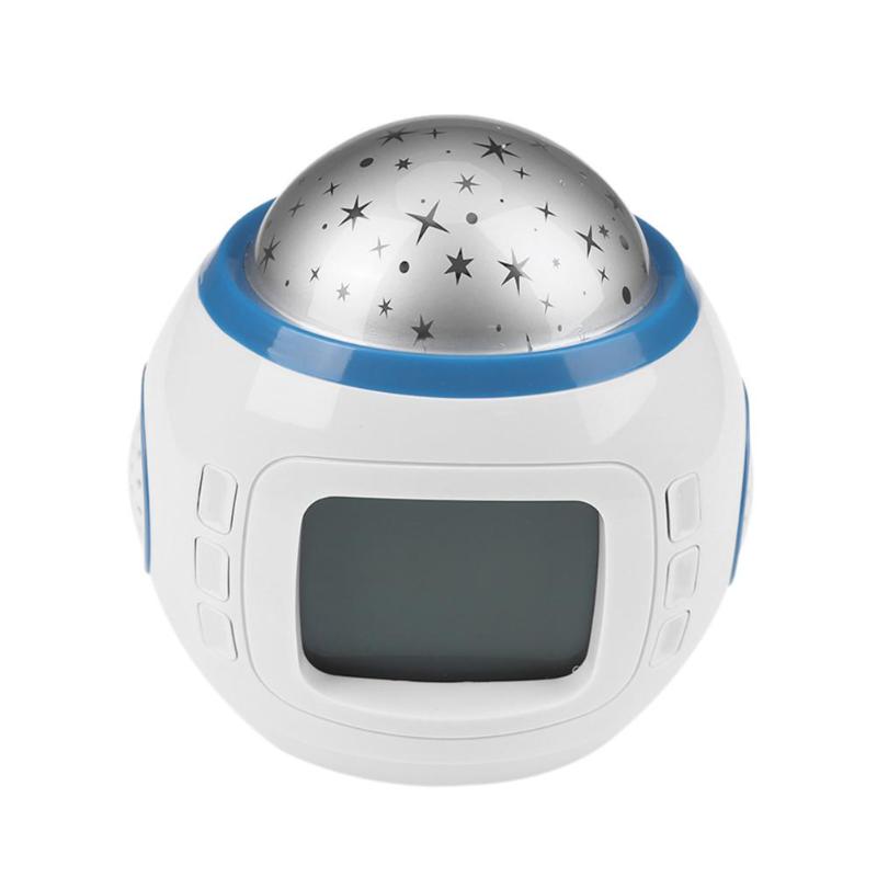 LED Digitale Wekker Snooze Starry Star Gloeiende Wekker Voor Kinderen Babykamer Kalender Thermometer Batterij Niet Inclusief