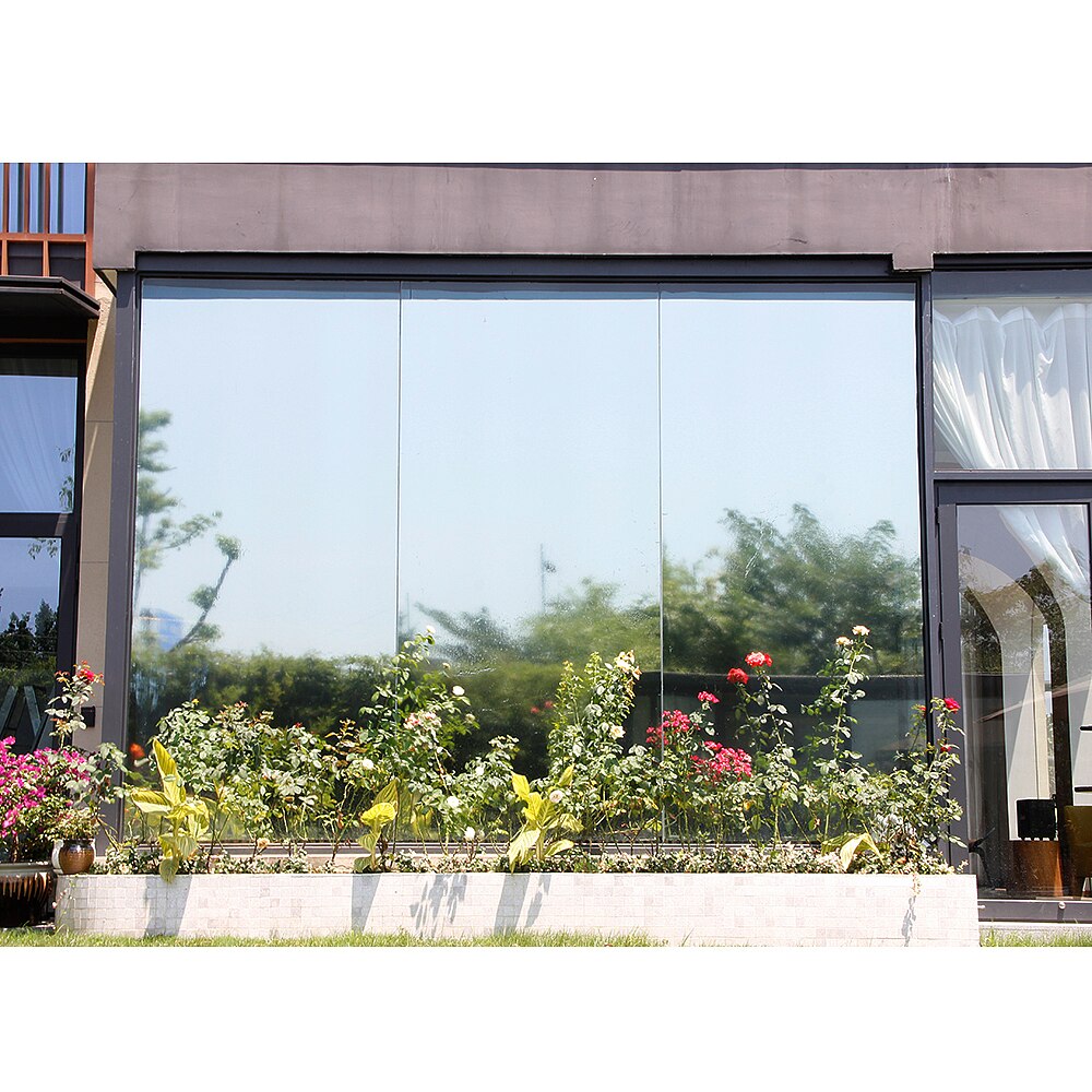 Sølv vinduesglas film envejs spejl solfarvet varmekontrol anti-uv klistermærker solreflekterende boligindretning