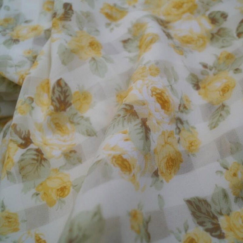 Sifonki mekkokangas painomateriaali polydiy kangas lehti kesäkangas mekkopusero huivi pätevä