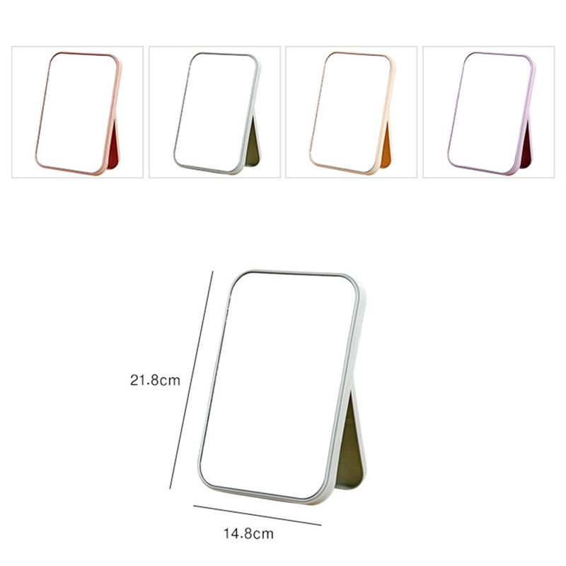 Miroir de maquillage pliable, Compact et pliable, de bureau, facile à utiliser, pour la salle de bain, accessoire de maquillage