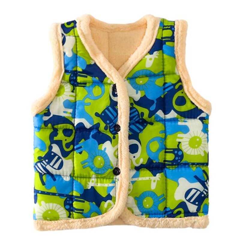 0-4Y Baby Vest Winter Thicken Warm Baby Peuter Kleding Jongens Meisjes Vest Baby Katoenen Jas: 3 / 70(6M)